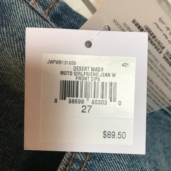 NWT Juicy Couture High Rise Girlfriend Zip Jeans 27 - Picture 11 of 12